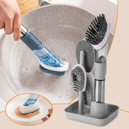 Soap Dispensing Dish Brush Set