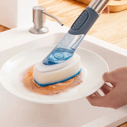 Soap Dispensing Dish Brush Set